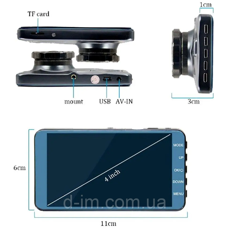 Авторегистратор Dual lens vehicle black BOX DVR (50) - фото 6 - id-p2075300135