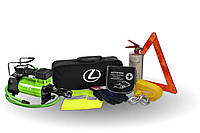 Набор автомобилиста с компрессором и логотипом Lexus на сумке.Набор техпомощи с компрессором Uragan