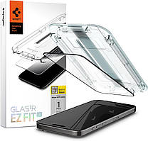 Захисне скло Spigen для iPhone 15 Pro - EZ FIT GLAS.tR (1 шт), Black (AGL06899)