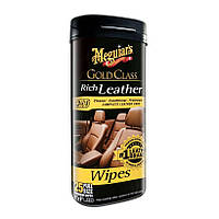 Салфетки для ухода за кожей - Meguiar`s Gold Class Rich Leather Wipes, 25 шт.