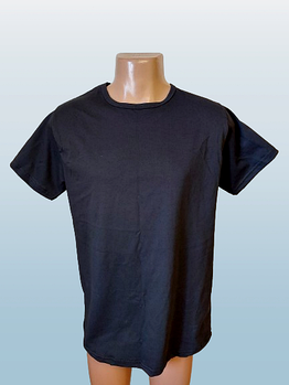 Футболка чоловіча чорна бавовна Україна р.44-56. Від 7шт по 112грн