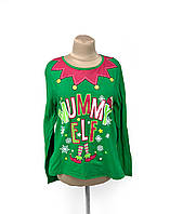 Футболка новорічна Studio sleepwear, зелена Mummy Elf, Розмір M, Дуже хороший стан