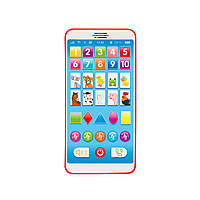 Дитячий розвиваючий Телефон M 3675, 20 віршиків, 5 пісень, цифри Червоний