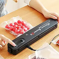 Вакууматор Vacuum Sealer вакуумний пакувальник для їжі, побутовий вакууматор чорний