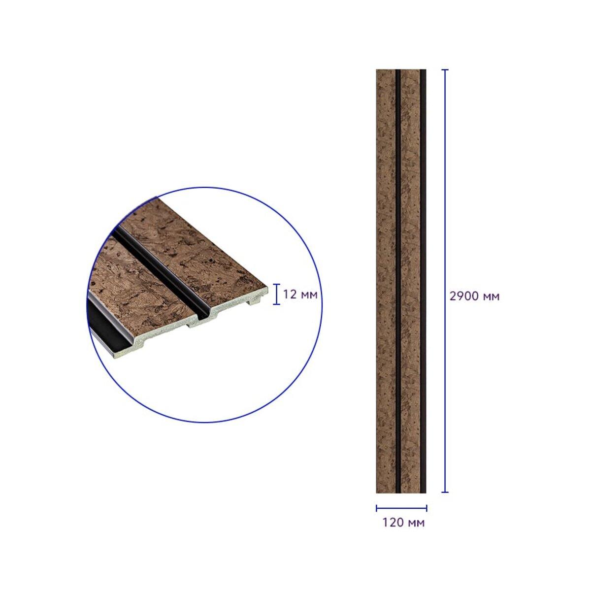 Декоративна PS рейка 2900*120*12мм (D) SW-00001754, фото 1