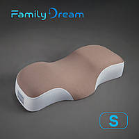 Дитяча ортопедична подушка для сну Family Dream розмір S (зріст користувача 135-145 см) Вік 10 -13 років капучино