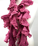 Шарф в'язаний Вів'єн (темно-рожевий)