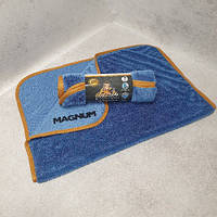 Премиум полотенце для сушки из микрофибры 55х75 см голубое, Magnum