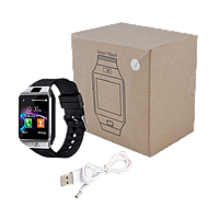 Розумні годинник Smart Watch DZ-09 Grey - смарт годинник під SIM-карту і карту SD (Сірі) (b167)! Корисний