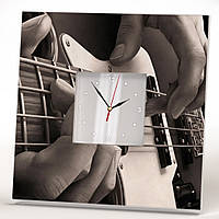 Дизайн часы "Электро гитара. Музыкальные инструменты" подарок для спальни, для музыкантов и любителей музыки
