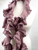 Шарф в'язаний Вів'єн (темна пудра)