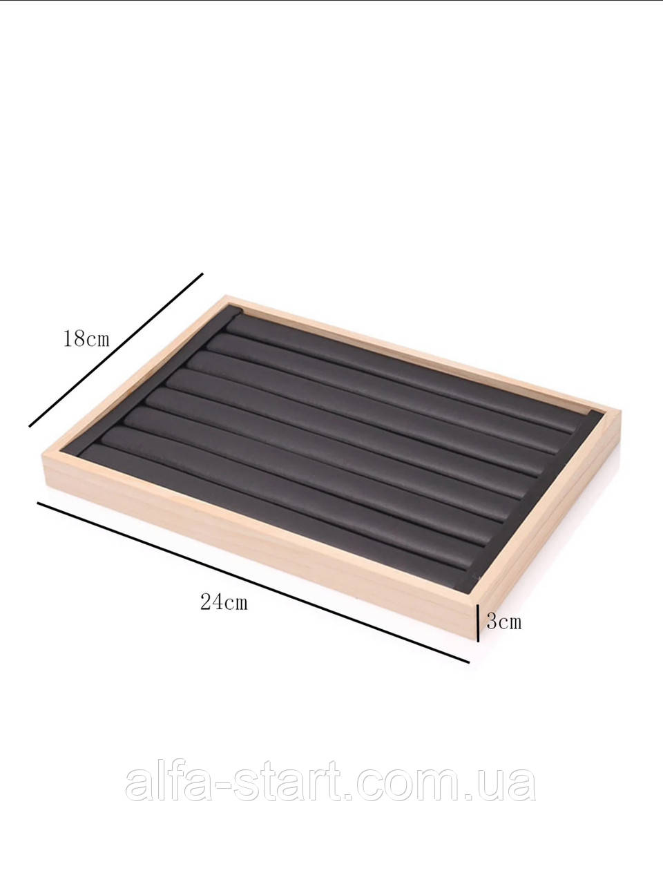 Черная деревянная коробка планшет 24х18см для колец и сережек - фото 1 - id-p2128438944