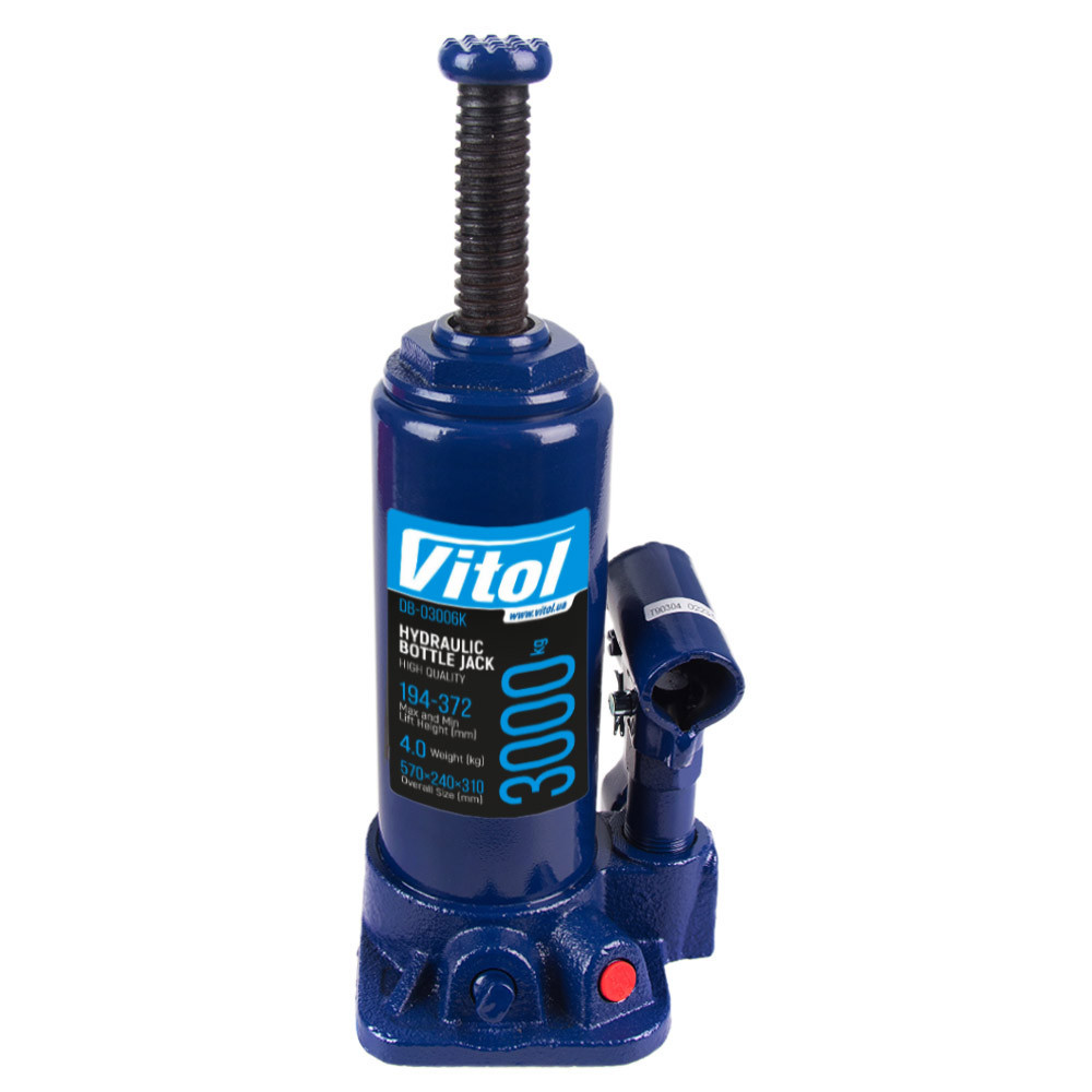 Домкрат гідравлічний 3 т Vitol DB-03006/T90304, фото 1