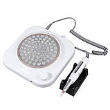 Апарат 2в1 CJ-XC008 на 60 вт: витяжка (4500 об.) + фрезер на 35 000 об./хв., для манікюру та педикюру, фото 2