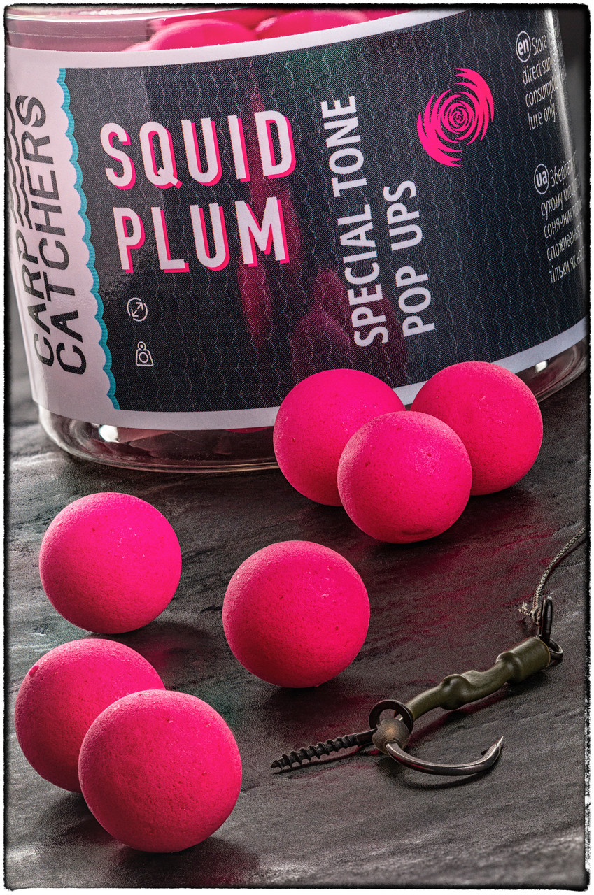 Плаваючі бойли поп-ап Carp Catchers SQUID PLUM SPECIAL TONE 8 мм