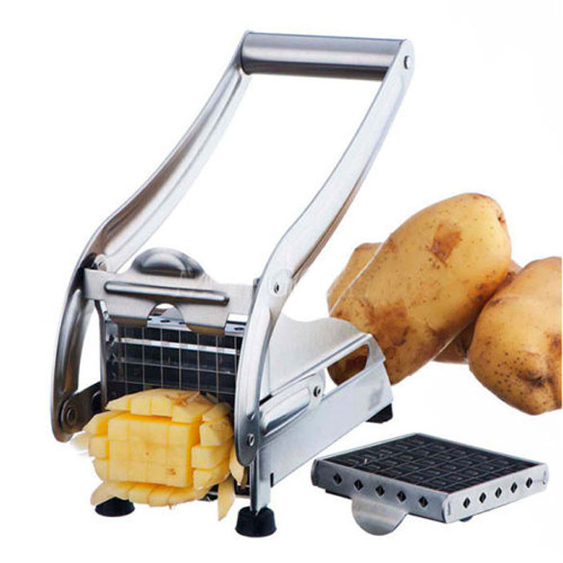 Машинка для нарізки картоплі фрі, ручна картофелерезка Potato Chipper Металева! Salee