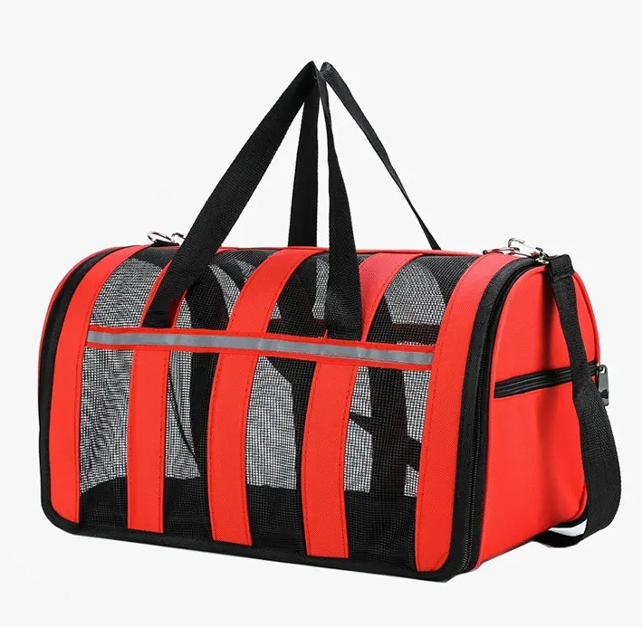 Сумка перенесення для котів та собак 48x27x25 см CosmoPet CP-46 L Red, фото 1