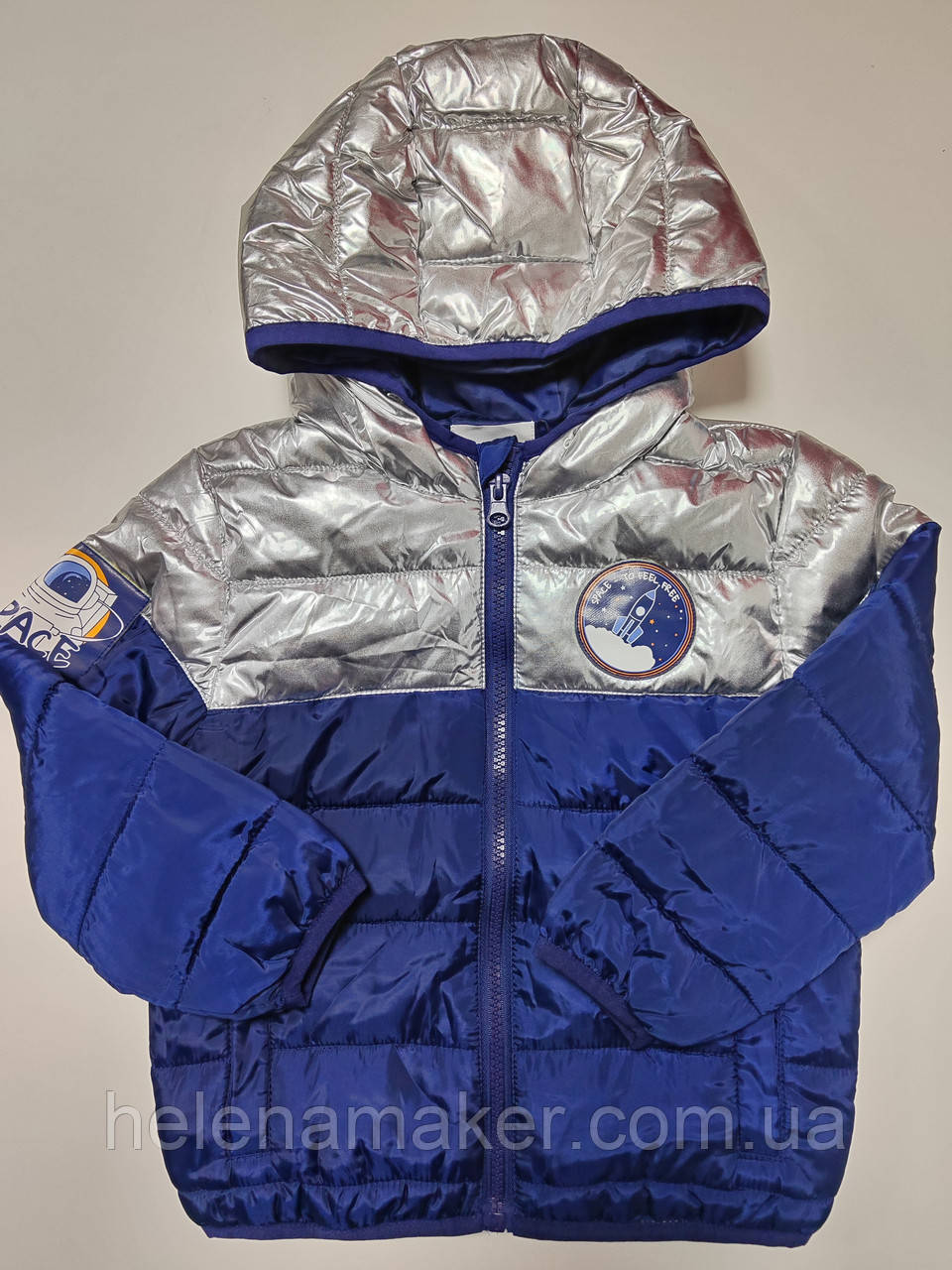 Дитяча весняна курточка для хлопчика синя Космос Sinsay 122 см
