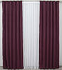 Комплект штор (2шт. 1,5х2,85м.) мікровелюр, колекція "SPARTA". Колір бордовий. Код 967ш 30-762, фото 4