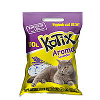 Kotix Lavender 10л Силикагель наполнитель для кошачьего туалета Котикс с лавандой