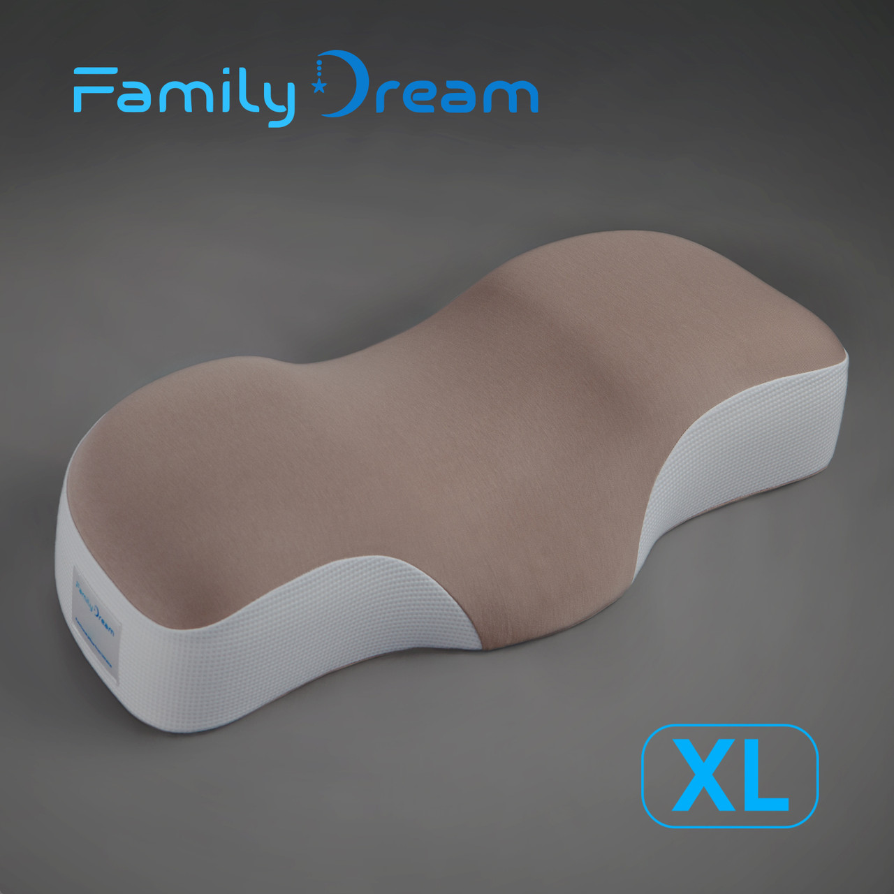 Ортопедична подушка для сну Family Dream розмір XL (clothing: XL - XXXL) капучино