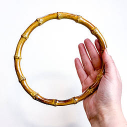 Ручки для сумок бамбукові 17 см пара, круглі ручки для сумки макраме