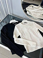 Жіноча укорочена кофта у білому та чорному кольорах, розмір S, M, L.