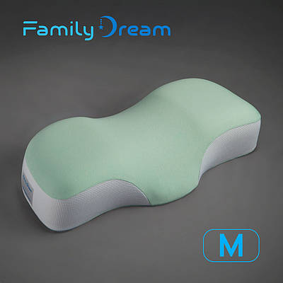 Дитяча ортопедична подушка для сну Family Dream® розмір M (clothing: XS - S) м'ята
