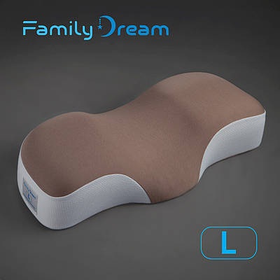 Ортопедична подушка для сну Family Dream® розмір L (clothing: M - L) капучино