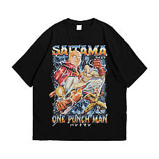 Футболка з принтом Аніме One Punch Man Saitama XL Чорний, фото 3