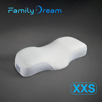 Дитяча ортопедична подушка для сну Family Dream® XXS (зріст 110-125 см) Вік 3-7 років молочний