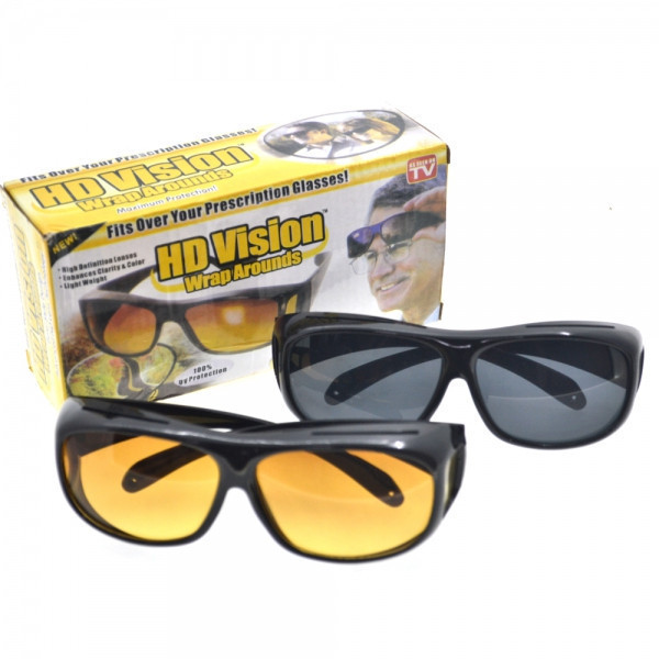 Антиблікові окуляри для водія у нічний час HD Vision 2PCS, відмінний товар