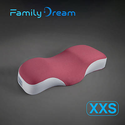 Дитяча ортопедична подушка для сну Family Dream® XXS (зріст 110-125 см) Вік 3-7 років теракотовий