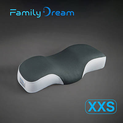 Дитяча ортопедична подушка для сну Family Dream® XXS (зріст 110-125 см) Вік 3-7 років темна олива