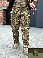 Мужские штаны софтшел мультикам Зимняя форма ЗСУ Тактические штаны Softshell мультикам Dragon Армейские