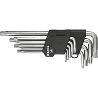 Topex Ключи Torx, набор 9 ед., Torx с отверстием, T10-T50, длинные Strimko - Купи Это