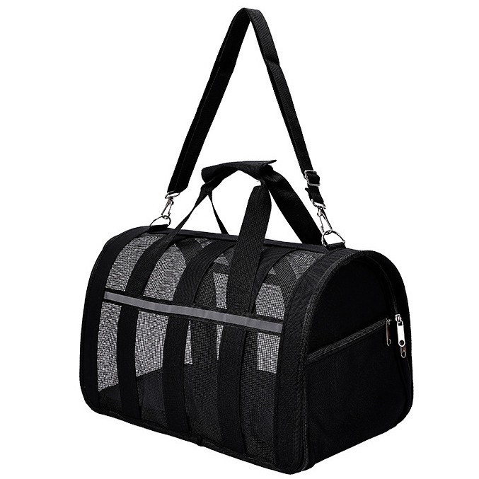 Сумка перенесення для котів та собак 41x25x23 см CosmoPet CP-46 M Black