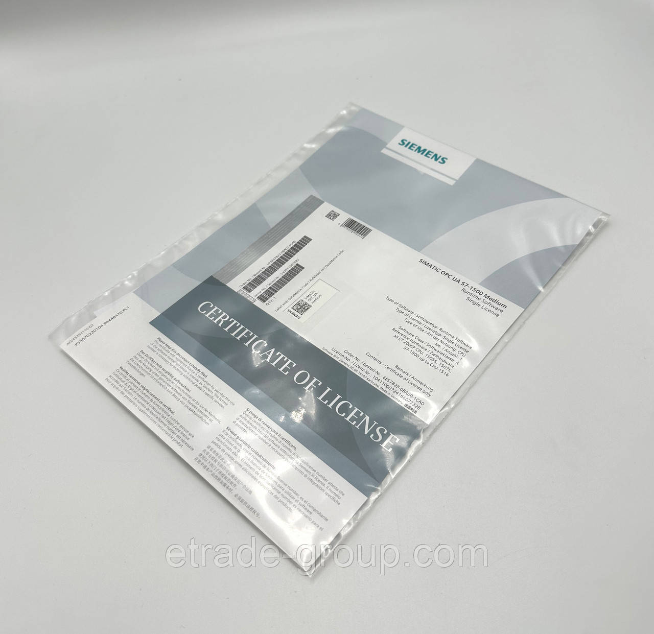Ліцензія Siemens 6ES7823-0BA00-1CA0 SIMATIC