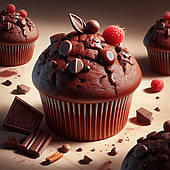 Маффін шоколадний Смакокейк 1000 Ш суміш для тіста домашні шоколадні маффіни домашня випічка