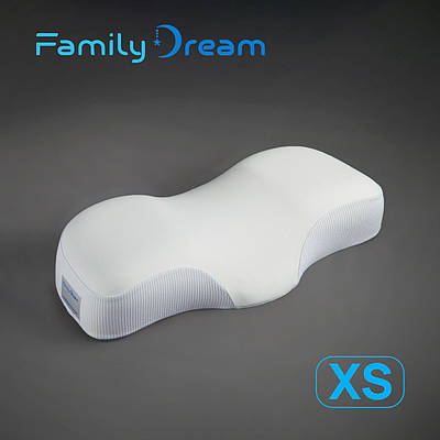 Дитяча ортопедична подушка для сну Family Dream® XS (зріст 125-135 см) Вік 7-10 років молочний