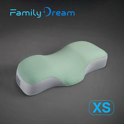 Дитяча ортопедична подушка для сну Family Dream® розмір XS (зріст 125-135 см) Вік 7-10 років м'ята