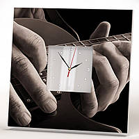 Дизайн часы "Гитара. Музыкальные инструменты" для спальни для музыкантов и любителей музыки