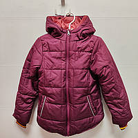 Детская весенняя курточка для девочки бордовая Alive 122 -128 см