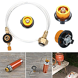 Перехідник для зарядки газових балонів перехідник пальника під цанговий балон, фото 7