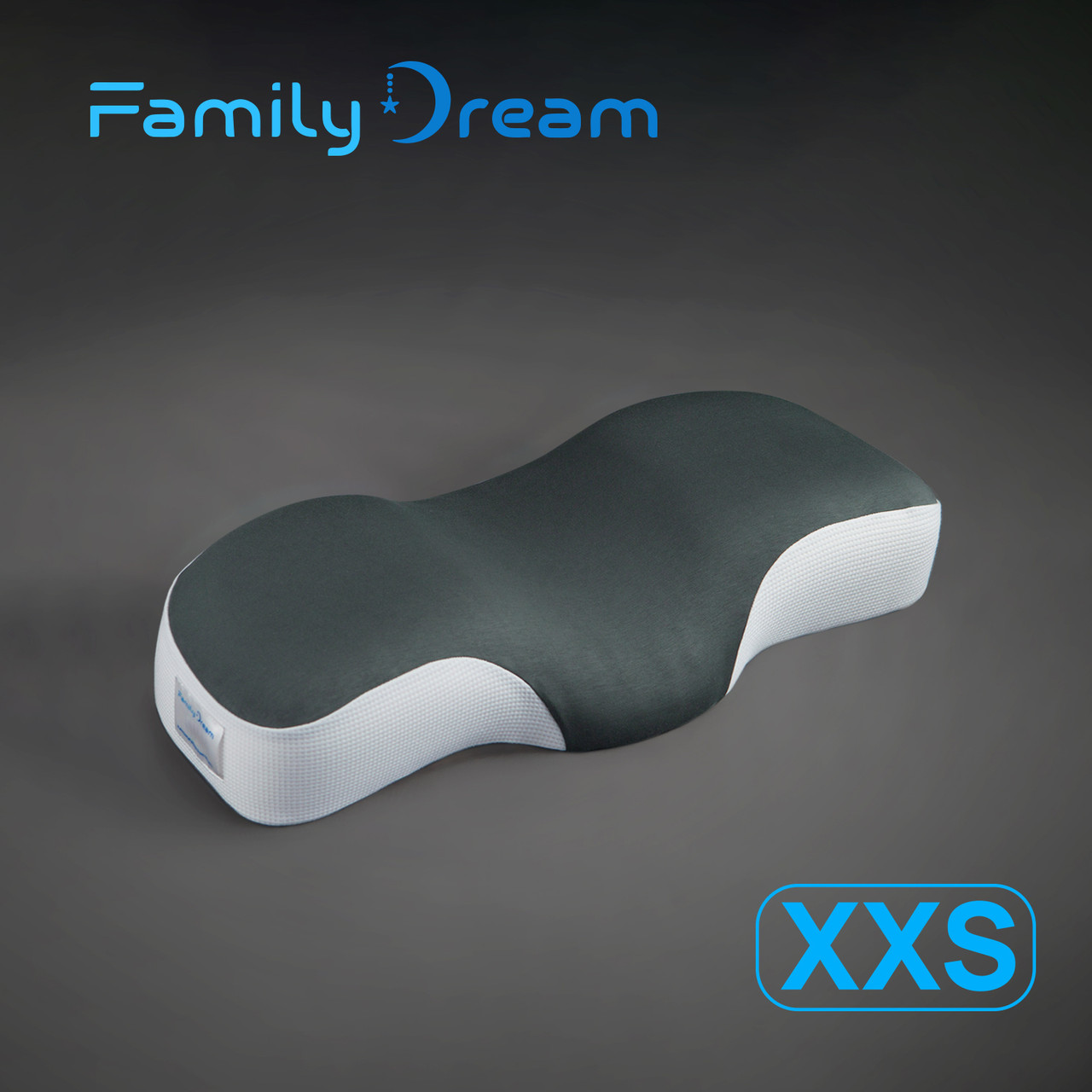 Дитяча ортопедична подушка для сну Family Dream розмір XXS (зріст 110-125 см) Вік 3 - 7 років темна олива