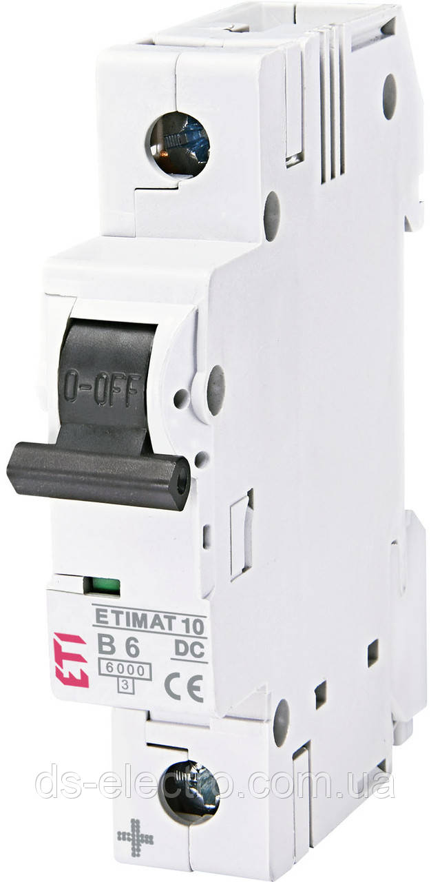 Автоматичний вимикач ETIMAT 10 DC 1p В 6A (6 kA)