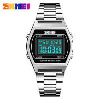 Skmei 1328 срібний наручний годинник