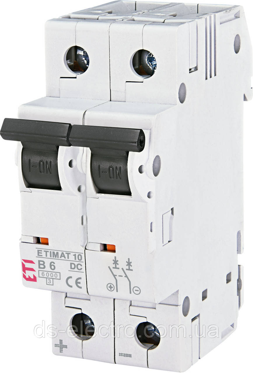 Автоматичний вимикач ETIMAT 10 DC 2p В 6A (6 kA)