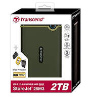 Transcend Портативний жорсткий диск 2TB USB 3.1 StoreJet 25M3 Зелений  Strimko - Купуй Це