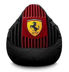 Крісло мішок «Ferrari Logo Black» Оксфорд
